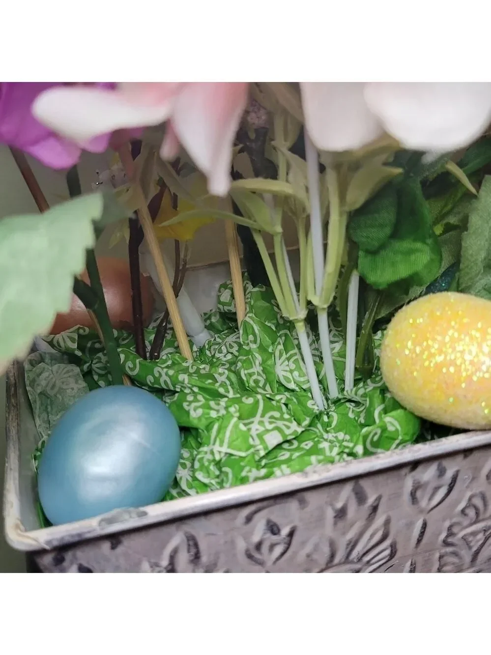Handcrafted Easter Table Decor Planter 10x4